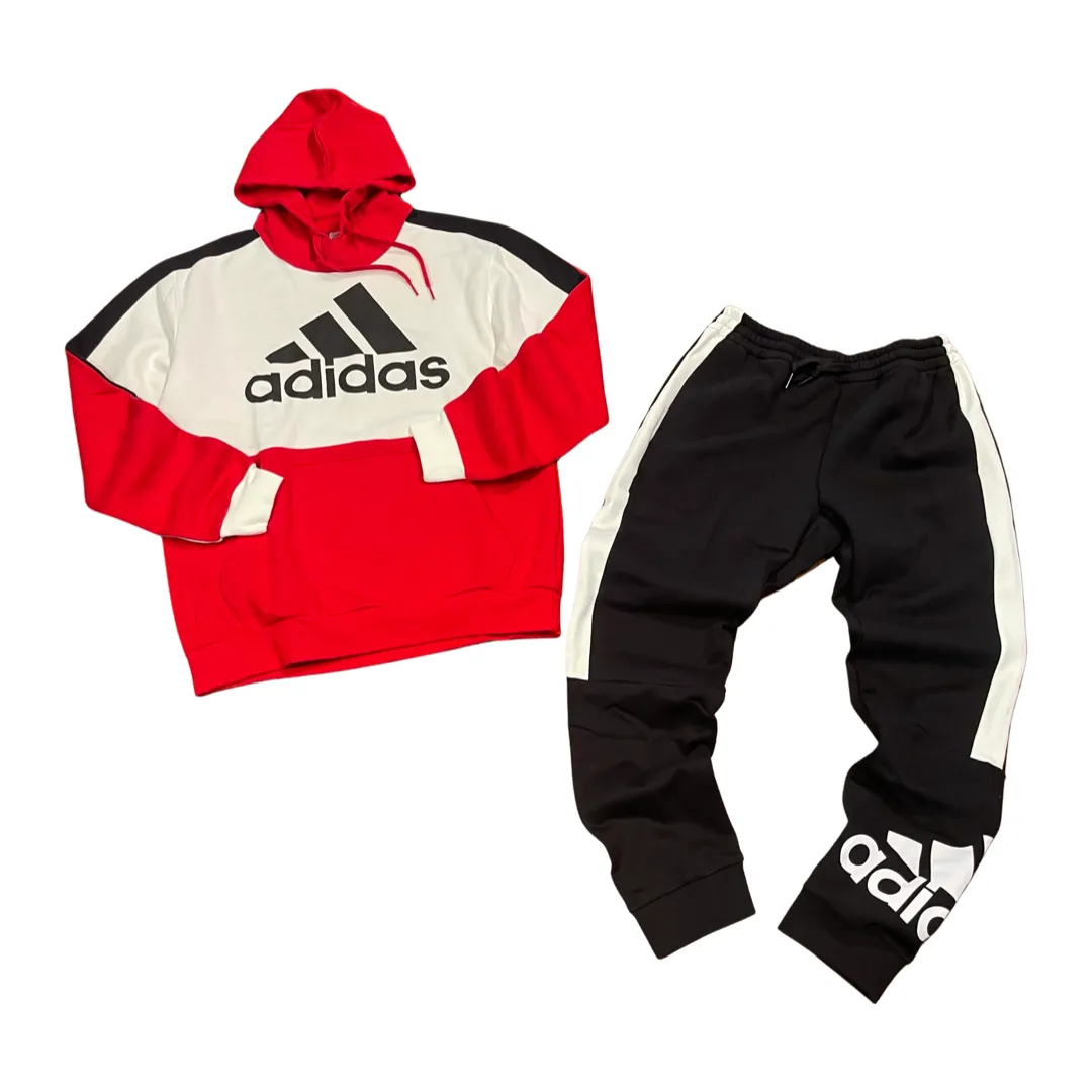 Adidas Originals Men’s M CB HOODY SWEATSUIT- WHITE SCARLET