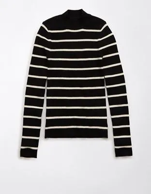 AE Striped Mock Neck Sweater-