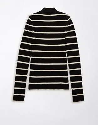 AE Striped Mock Neck Sweater-