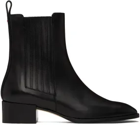 Aeyde Black Neil Leather Ankle Boots