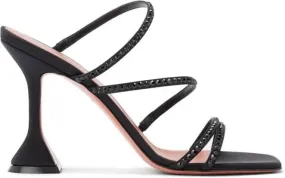 Amina Muaddi Gilda 95mm crystal-embellished sandals Black