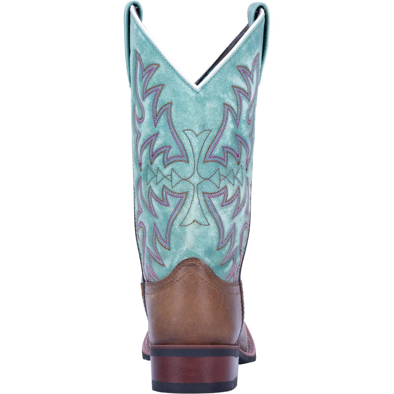 Anita Brown/Turquoise Leather Embroidered Boots (DS)