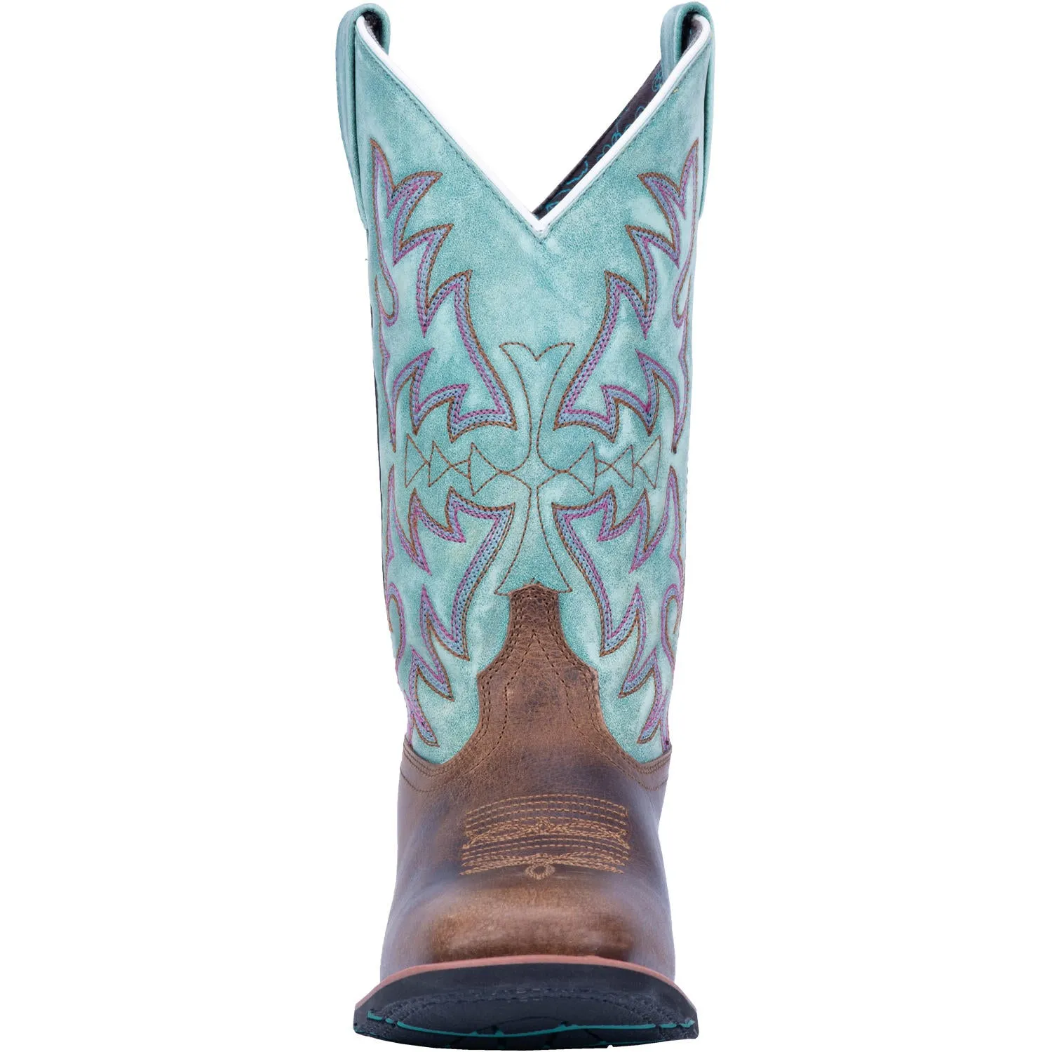 Anita Brown/Turquoise Leather Embroidered Boots (DS)