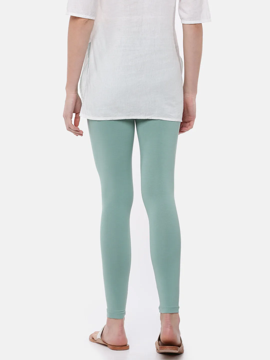 Ankle Length Leggings Cotton-Light Petrol