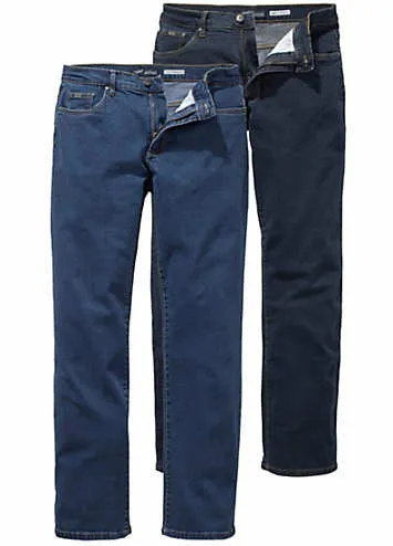 Arizona 2 Pack Straight Leg Jeans | Grattan