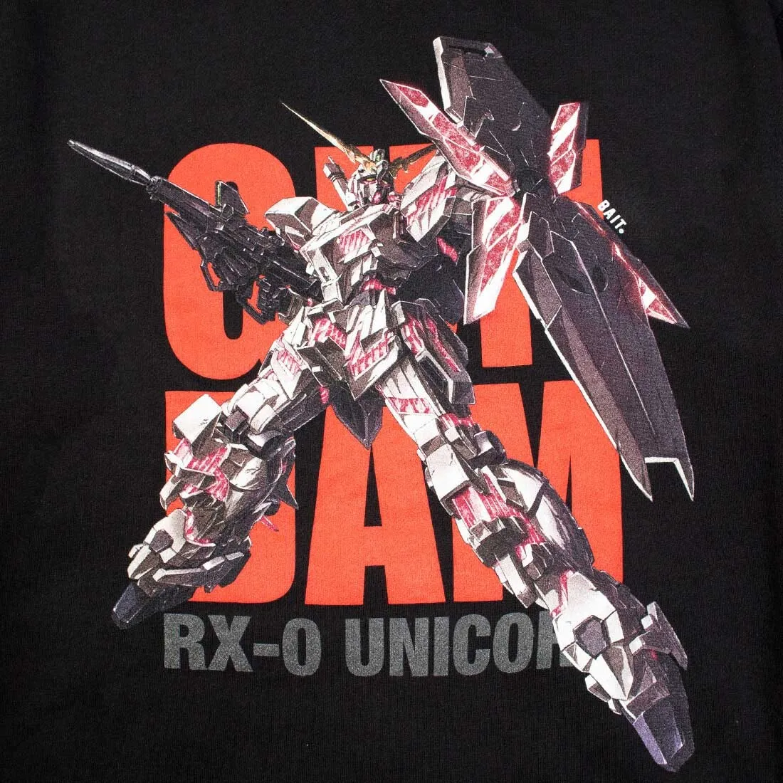 BAIT x Gundam Universe Men Unicorn Gundam Hoody (black)