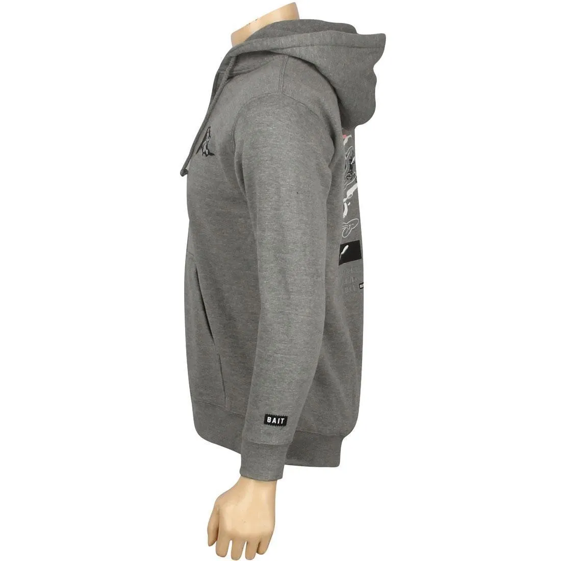 BAIT x One Piece Luffy 1 Zip Hoody (gunmetal heather)