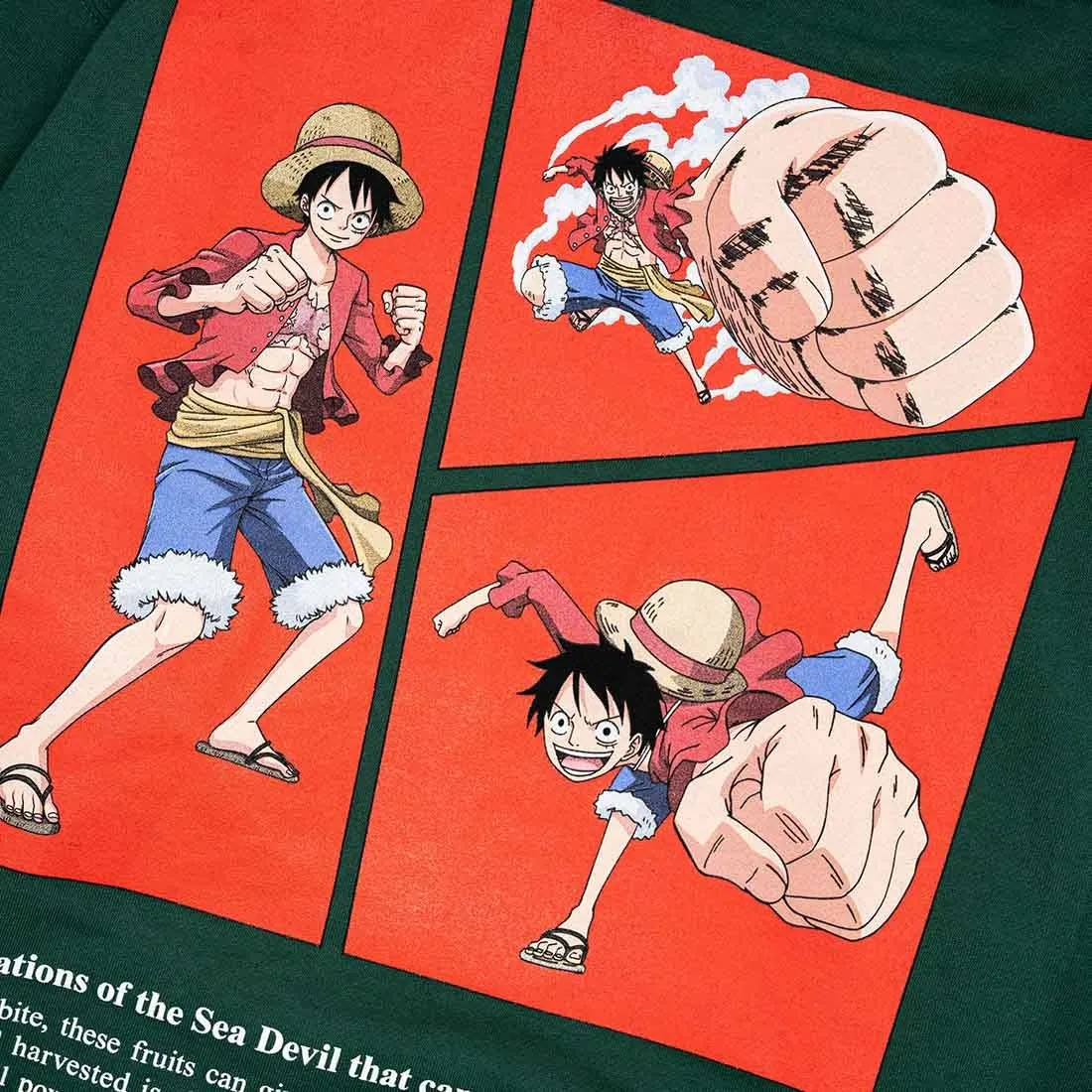 BAIT x One Piece Men Devil Fruit Luffy Hoody (green)