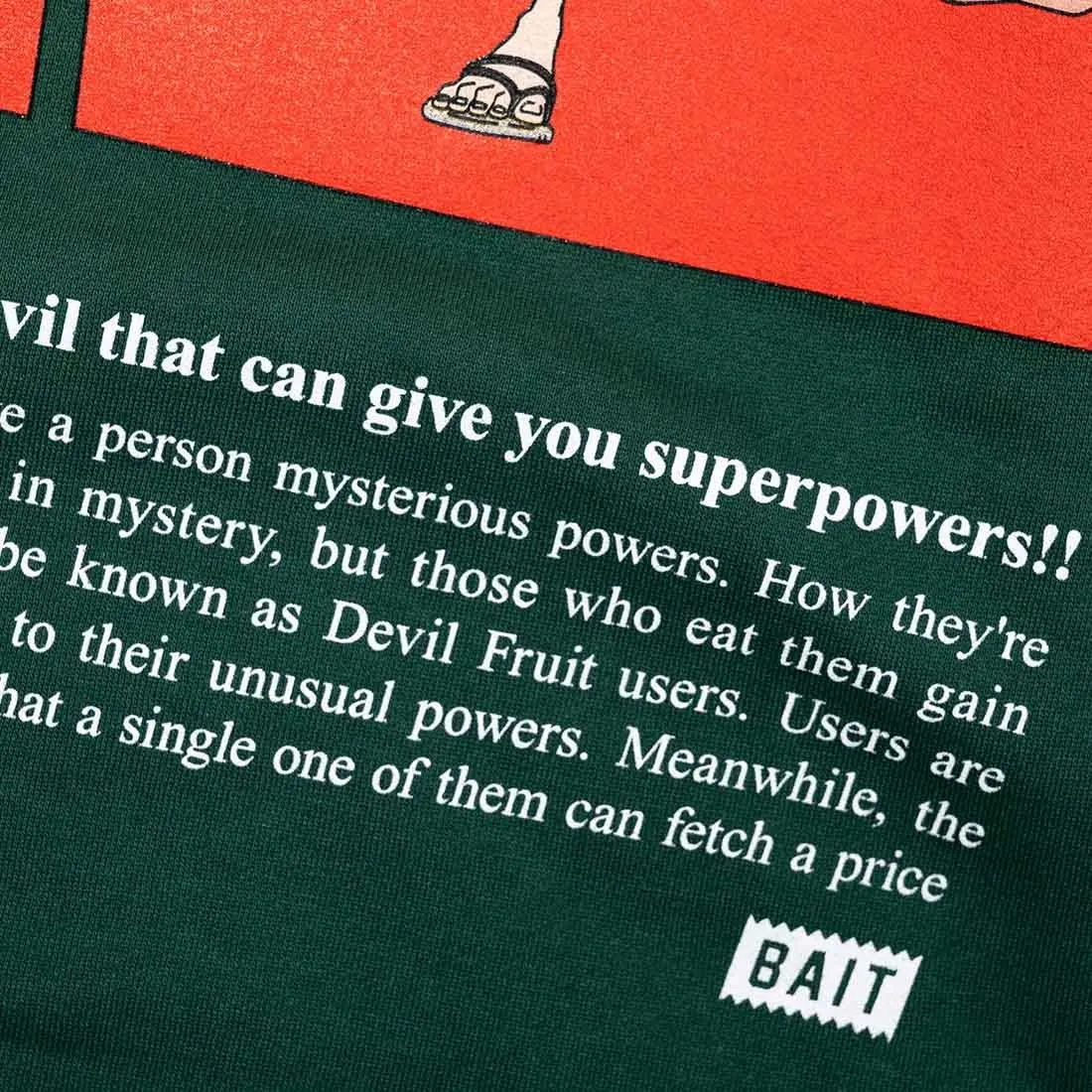 BAIT x One Piece Men Devil Fruit Luffy Hoody (green)