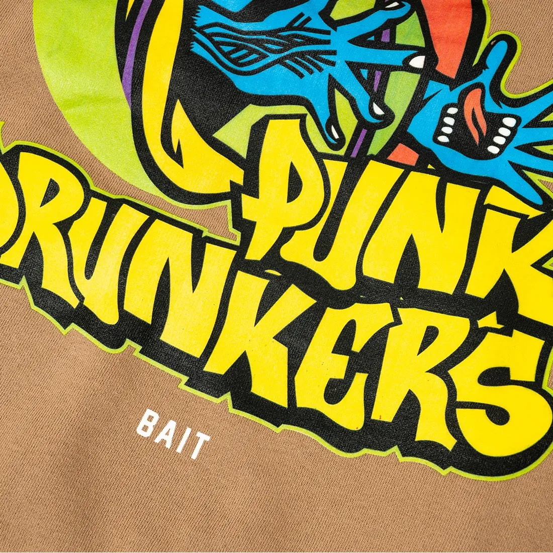 BAIT x Punk Drunkers Men Japanese Man Hoody (brown / sand)