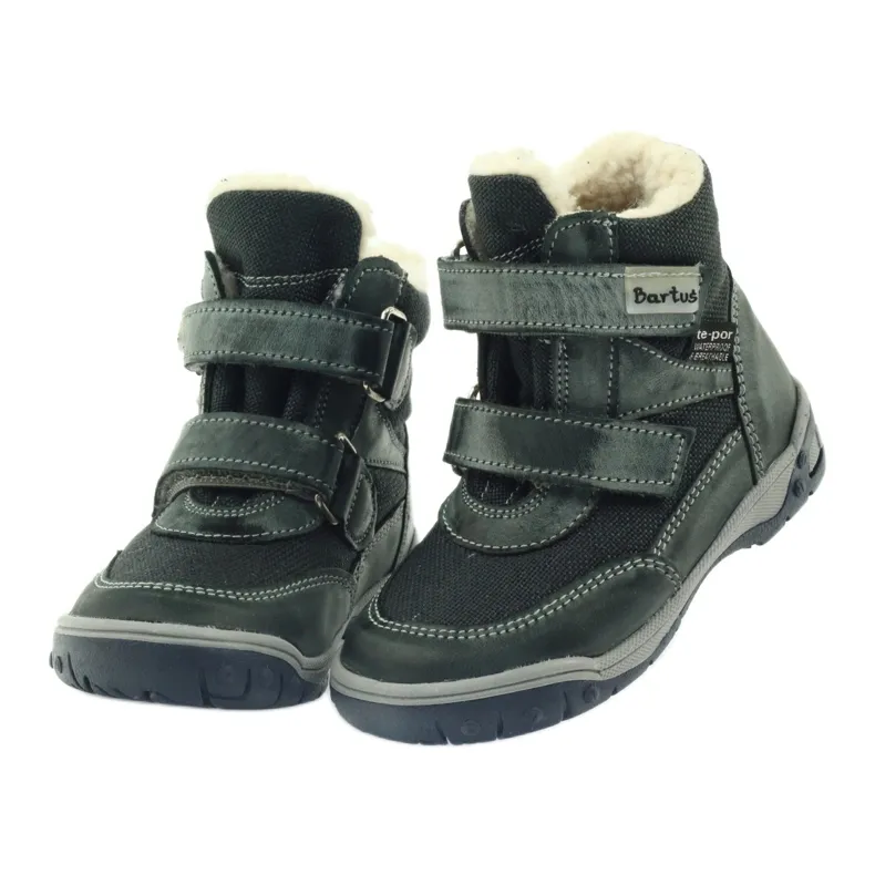 Bartuś Boots boots with 006 velcro membrane grey