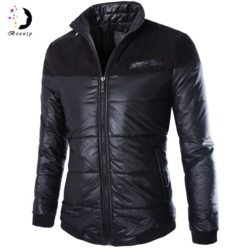 Black Color Men Jackets Men's Downs Jackets Men Outwears Slim Fit Casual Down Parkas Warm Jackets SM6