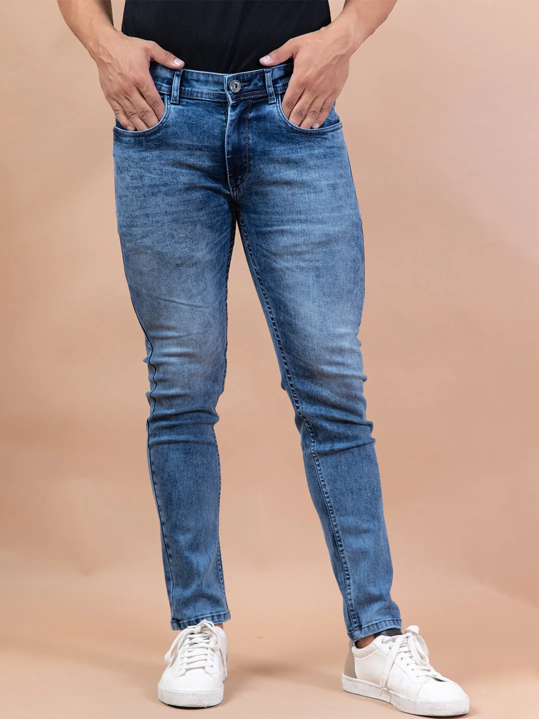 Blue Denim Ankle Men's Jeans