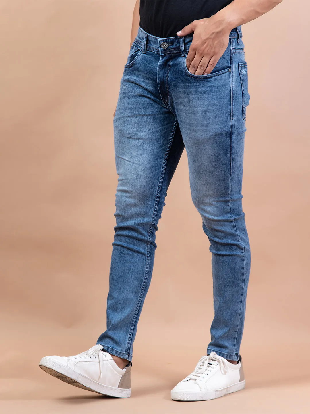 Blue Denim Ankle Men's Jeans