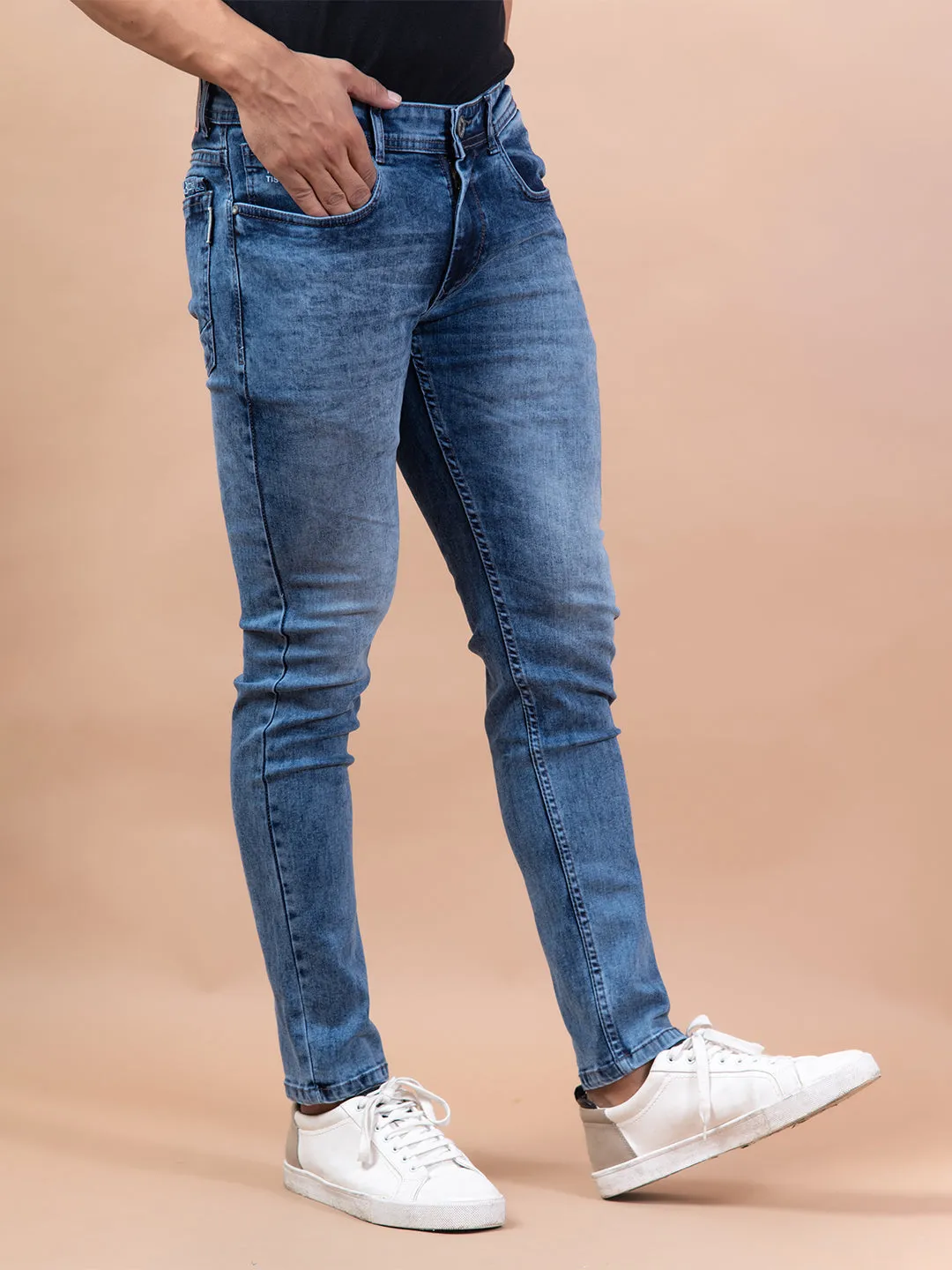 Blue Denim Ankle Men's Jeans