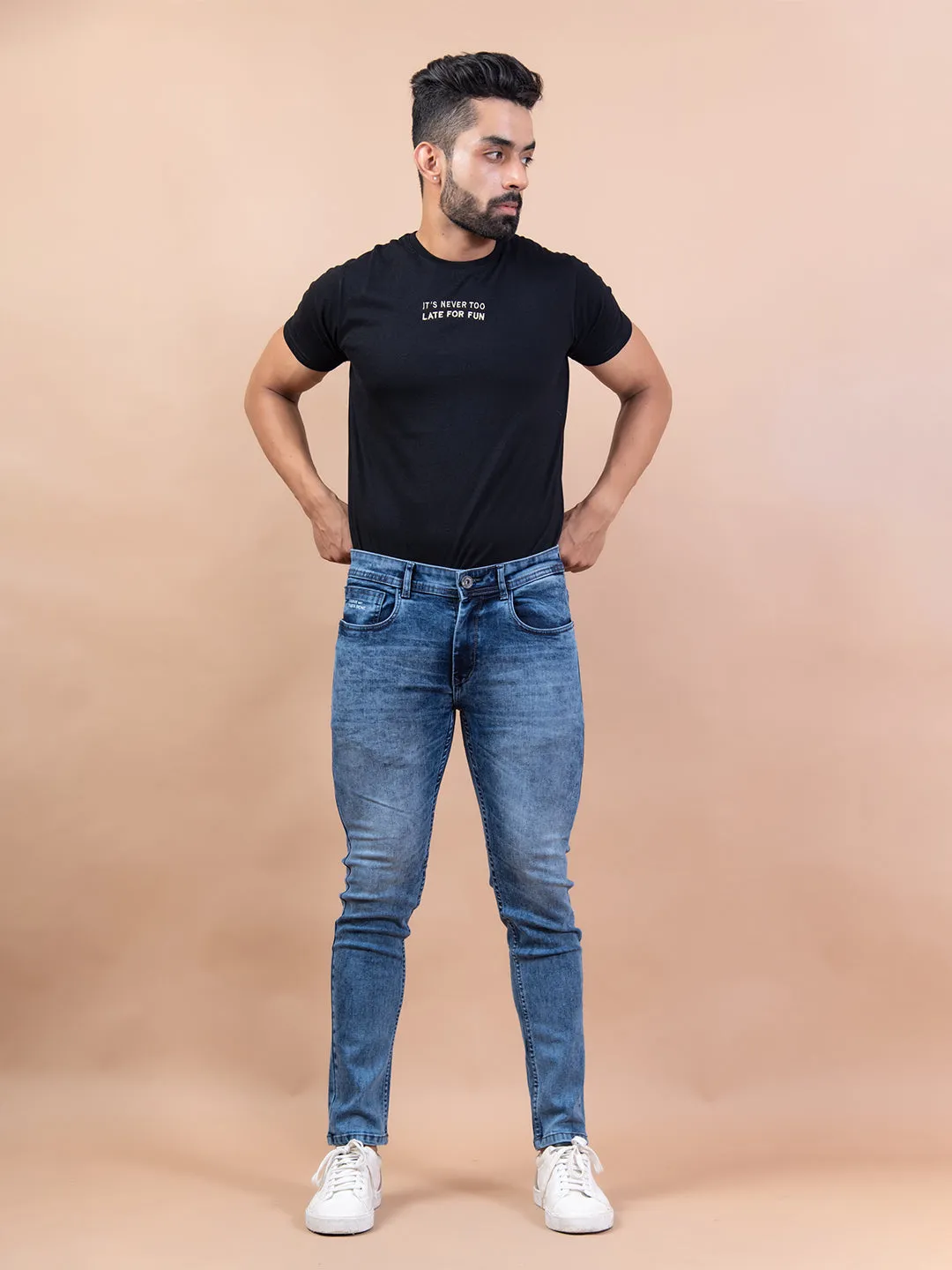 Blue Denim Ankle Men's Jeans