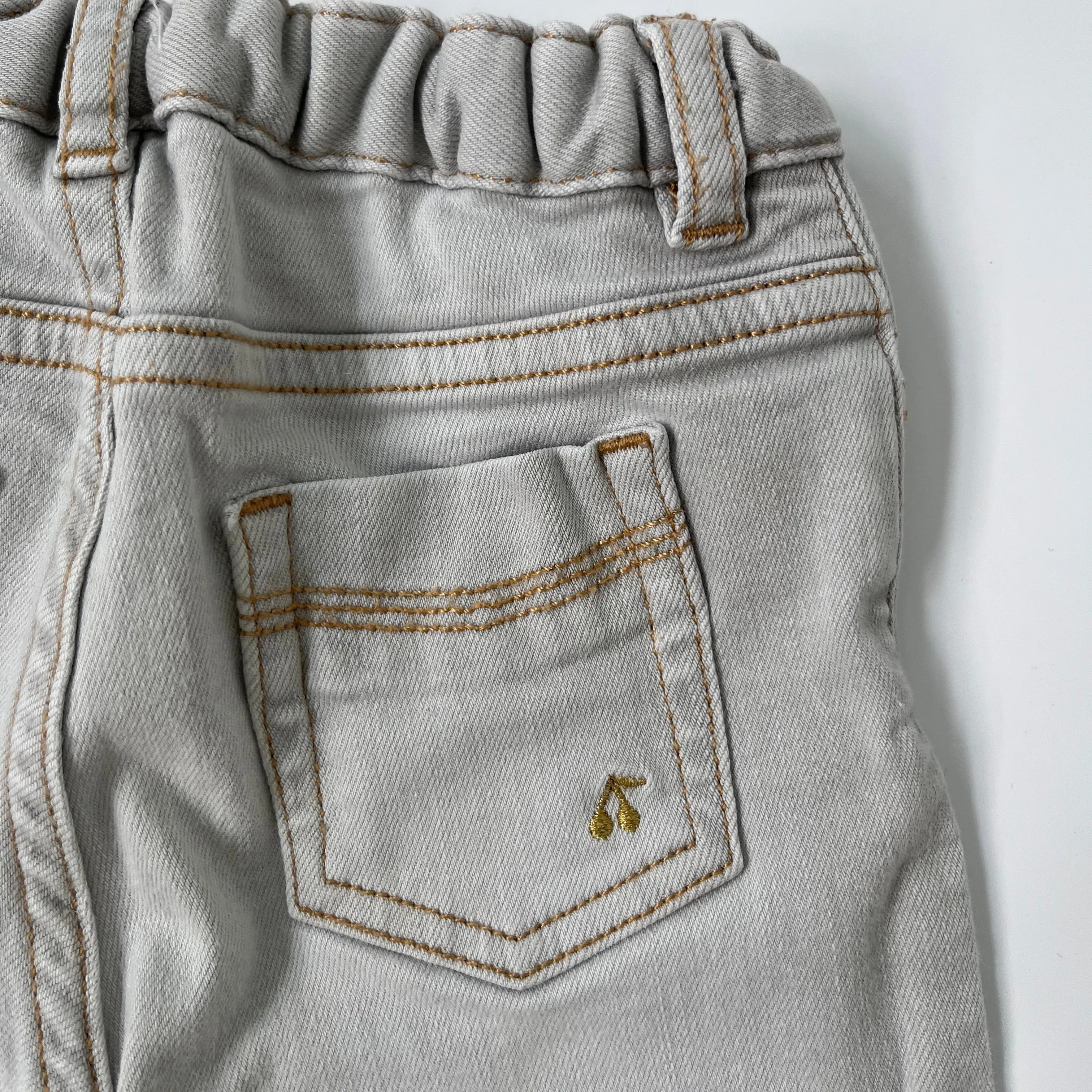 Bonpoint Grey Denim Jeans: 12 Months