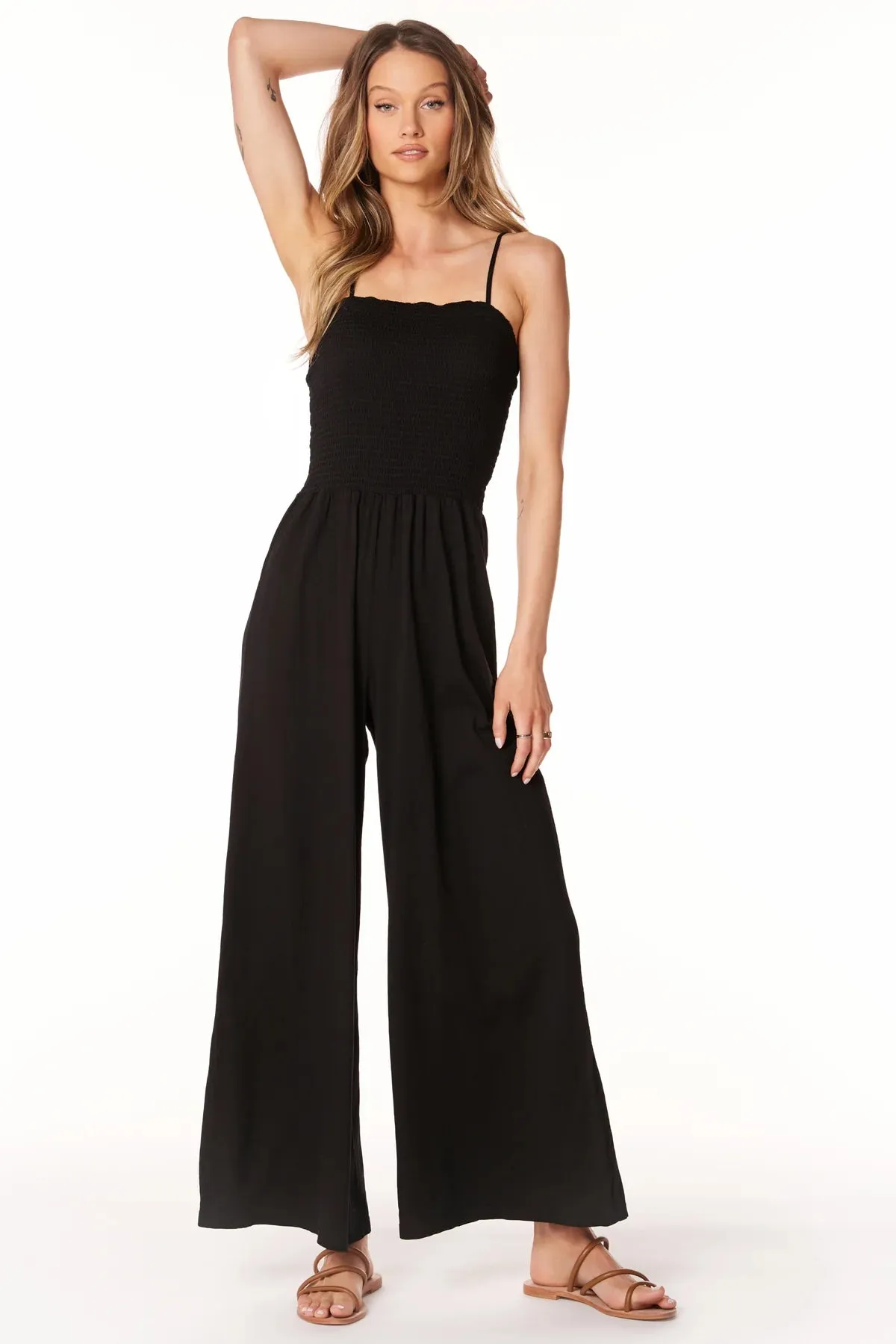 Cami Strap Smocked Jumpsuit