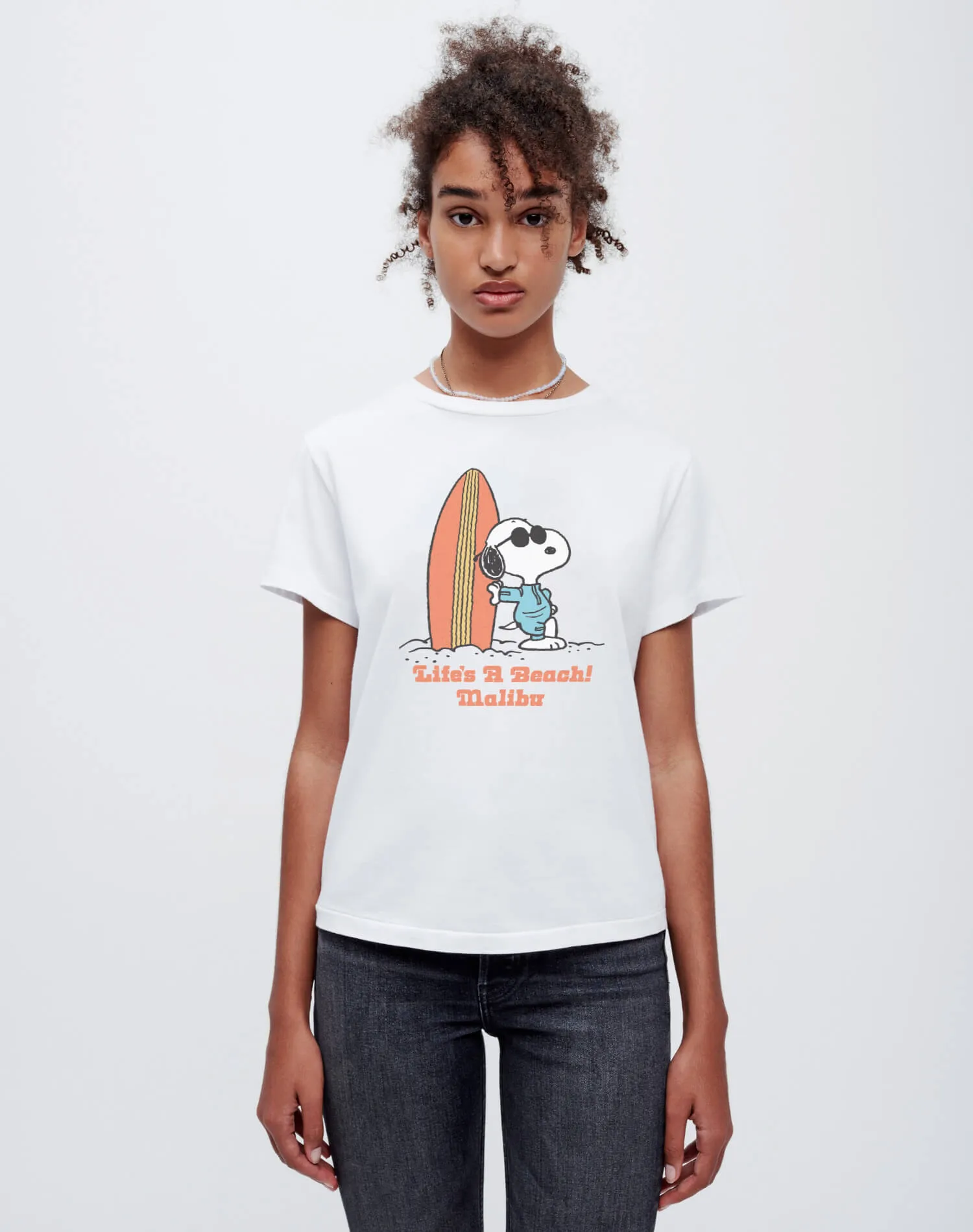 Classic Snoopy Malibu Tee - Vintage White