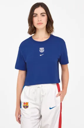 Crop top blue shield Bara Nike - Woman