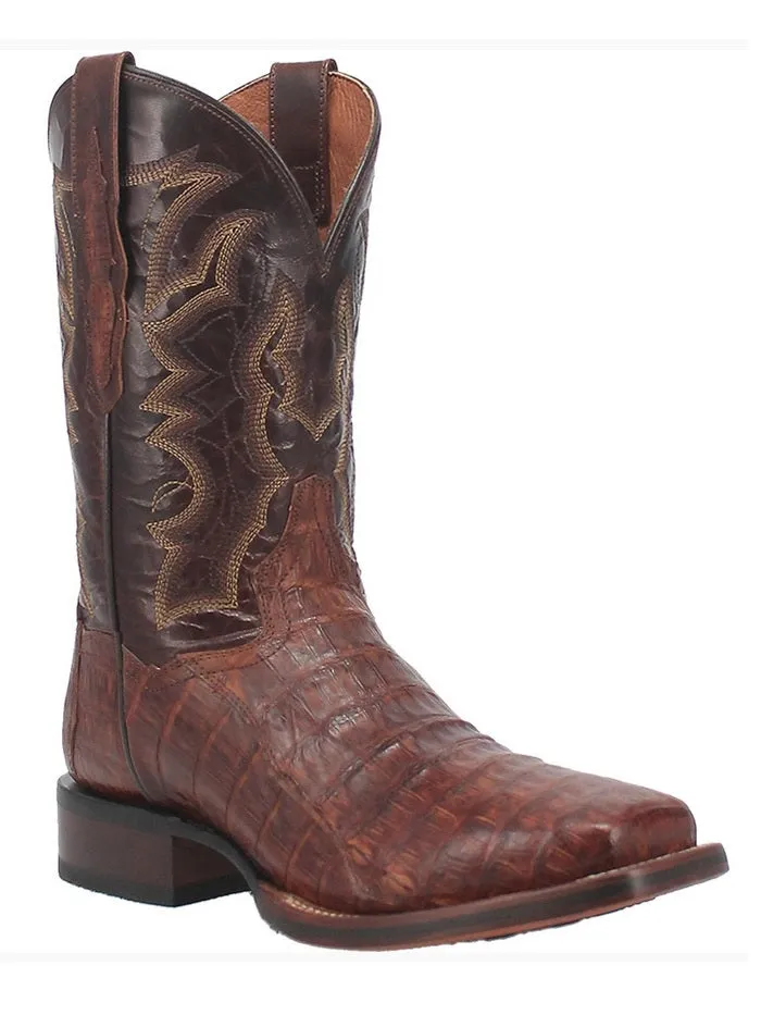 Dan Post DP4879 Mens Kingsly Caiman Square Toe Boot Brass