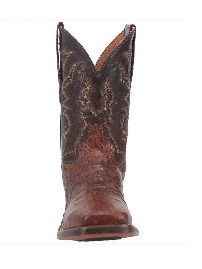 Dan Post DP4879 Mens Kingsly Caiman Square Toe Boot Brass