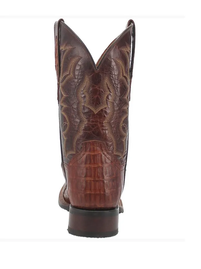 Dan Post DP4879 Mens Kingsly Caiman Square Toe Boot Brass