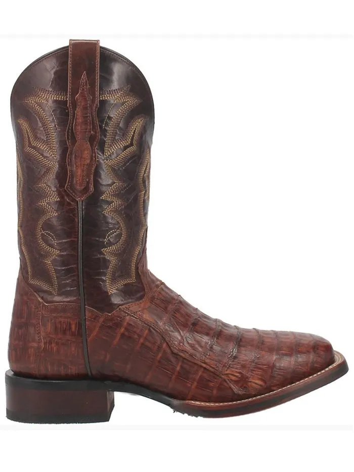 Dan Post DP4879 Mens Kingsly Caiman Square Toe Boot Brass