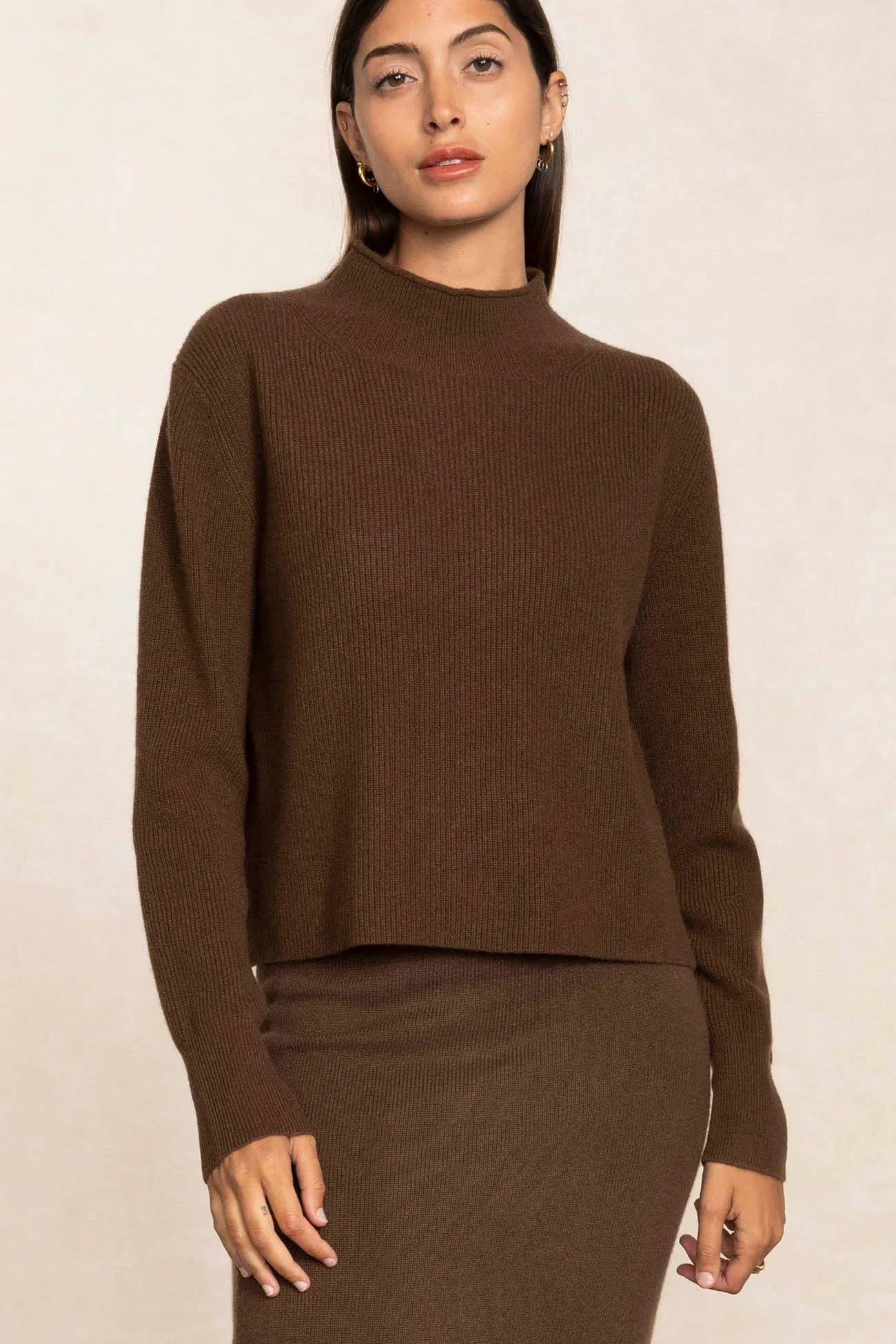 DELANEY CASHMERE MOCK NECK SWEATER