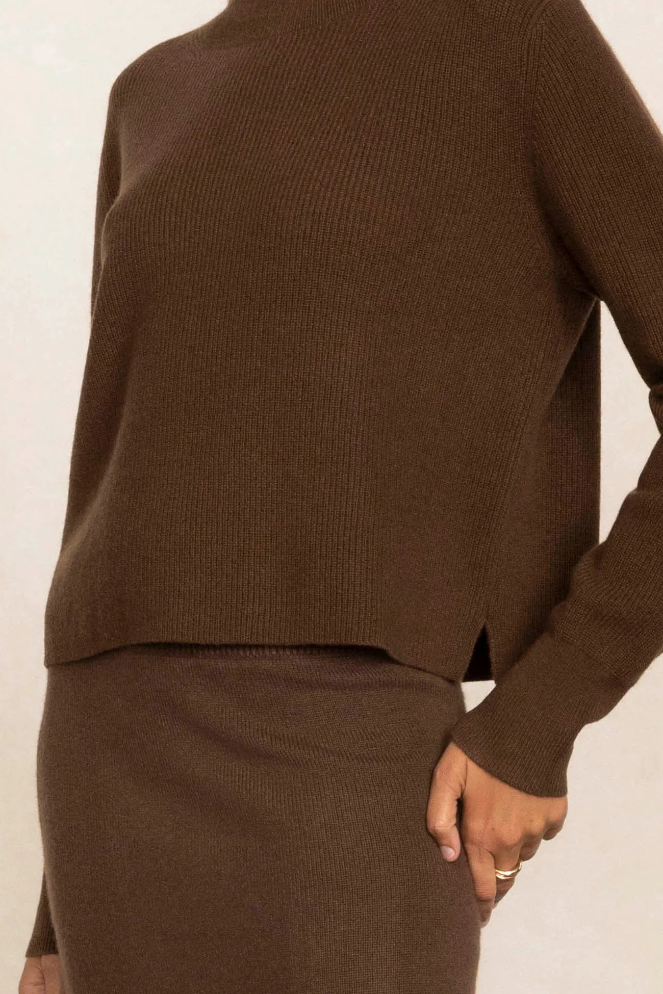 DELANEY CASHMERE MOCK NECK SWEATER