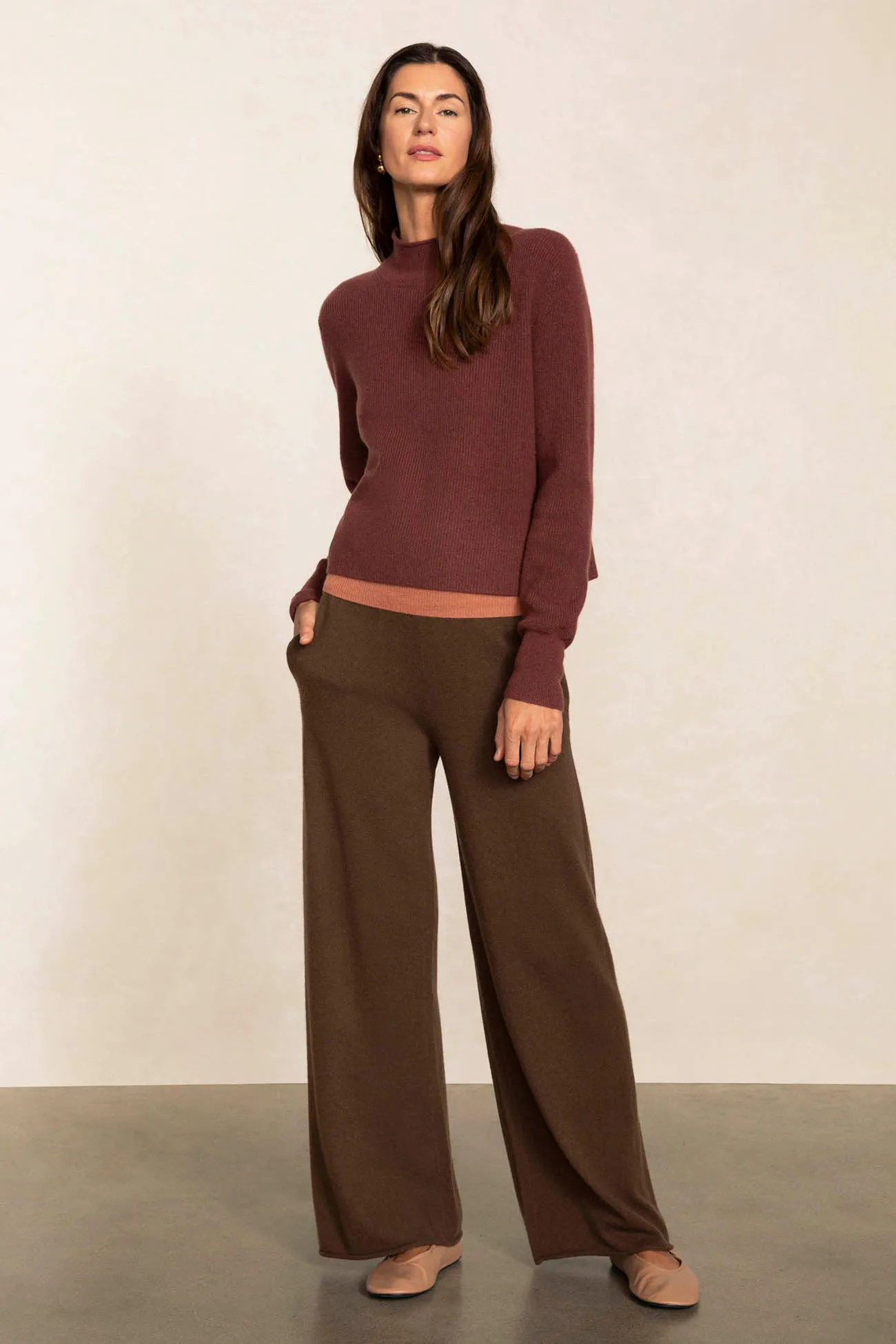 DELANEY CASHMERE MOCK NECK SWEATER