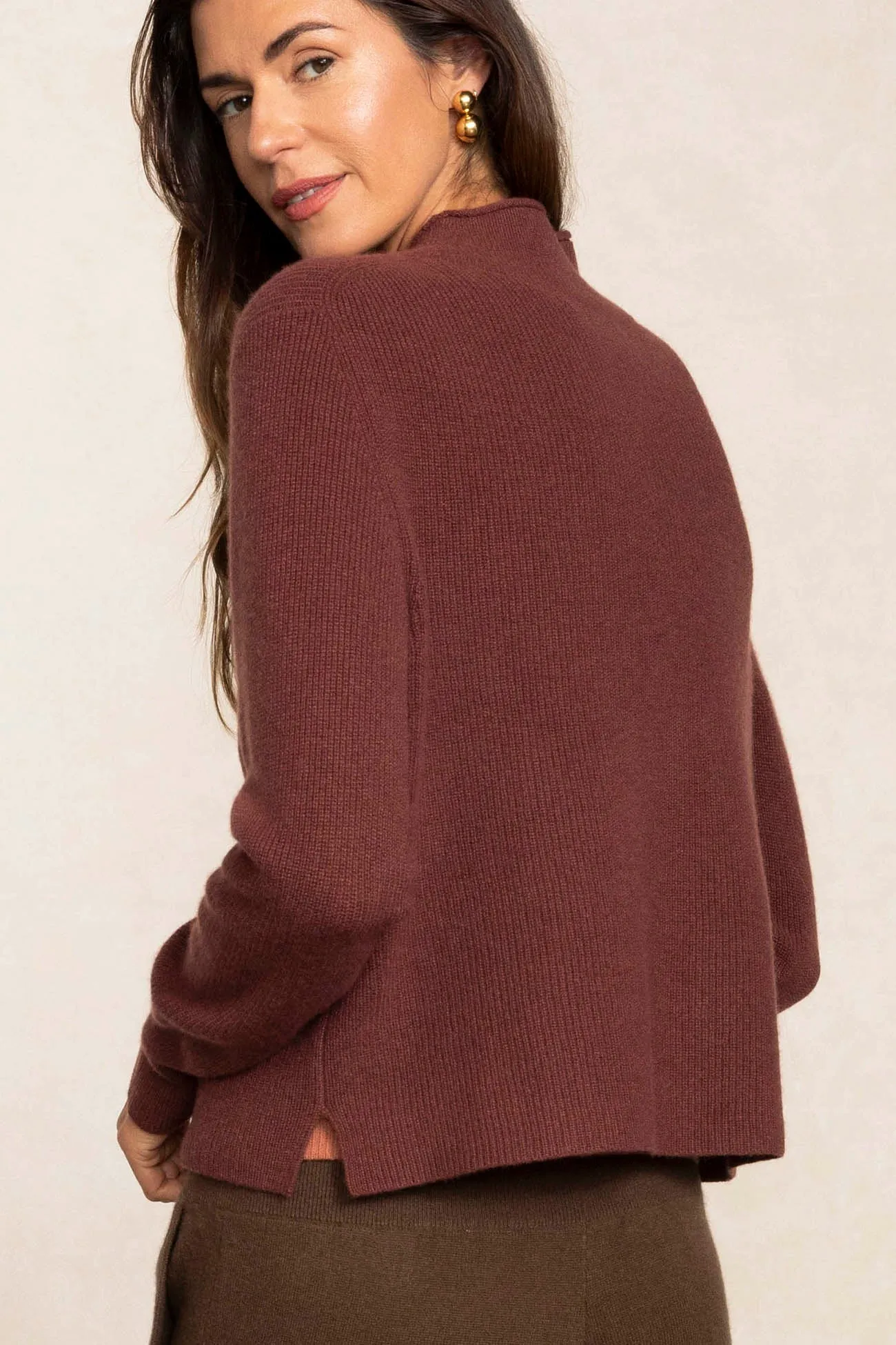 DELANEY CASHMERE MOCK NECK SWEATER