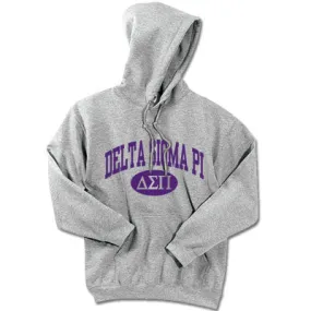 Delta Sigma Pi Hoodie, Printed Vertical Arc Design - G185 - CAD