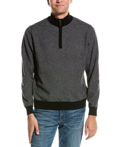 Douglas Anthony Quarter Zip Wool Sweater