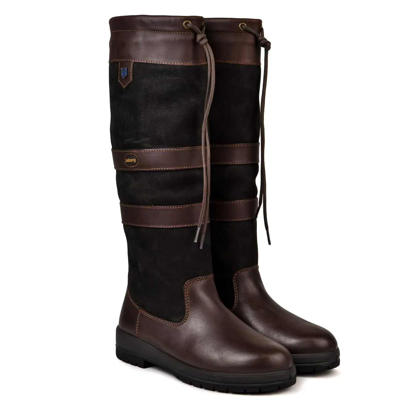 Dubarry Womens Galway Slimfit Knee Boot Black/Brown