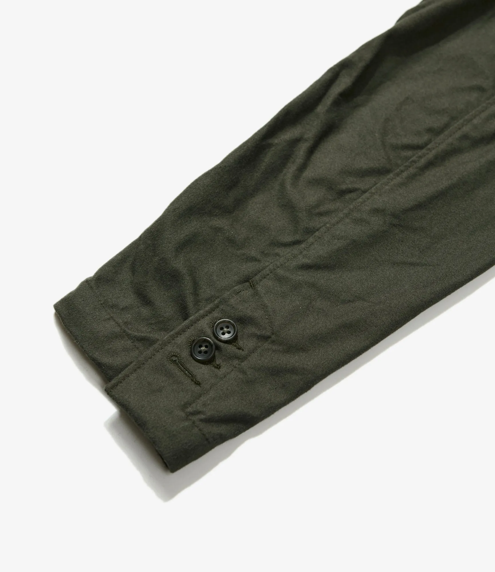 Engineered Garments Loiter Jacket - Olive Cotton Brushed HB