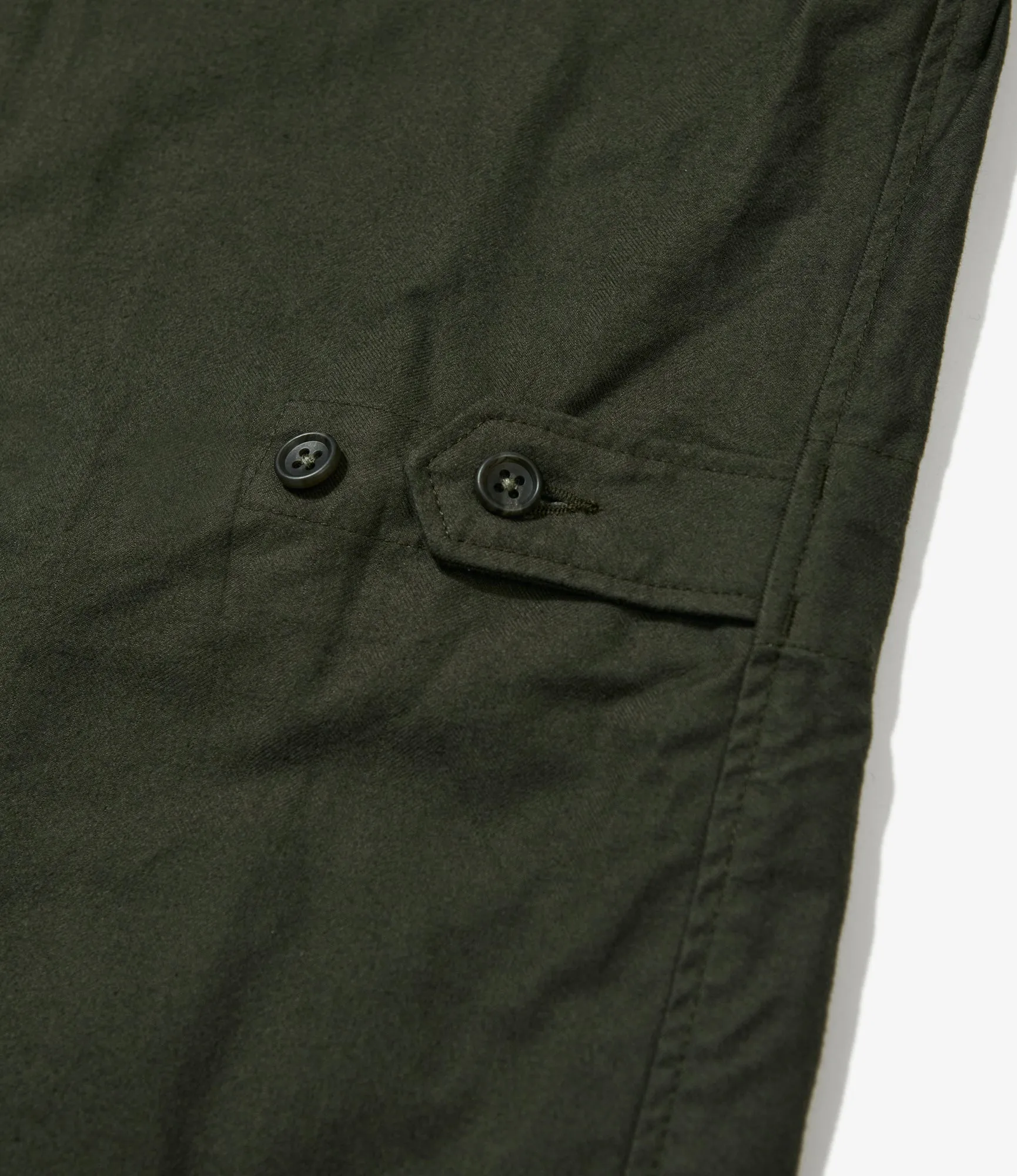 Engineered Garments Loiter Jacket - Olive Cotton Brushed HB