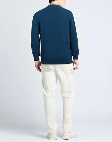 Ermenegildo Zegna  |Crew Neck Cashmere Long Sleeves Plain Oversized Logo Luxury