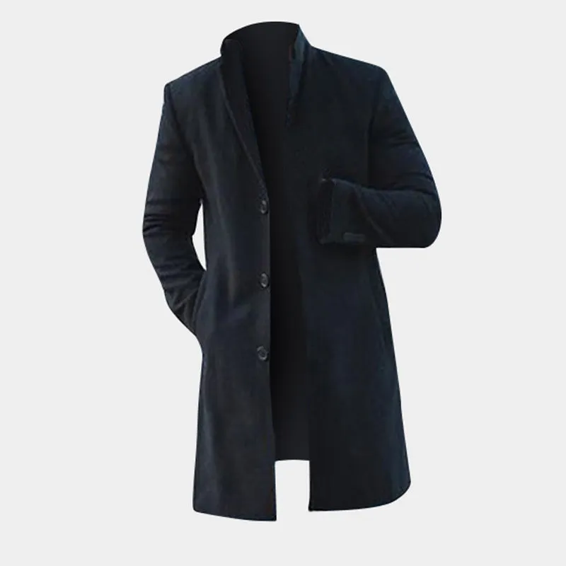 Fashion Winter Men's Trench Long Jackets Coats