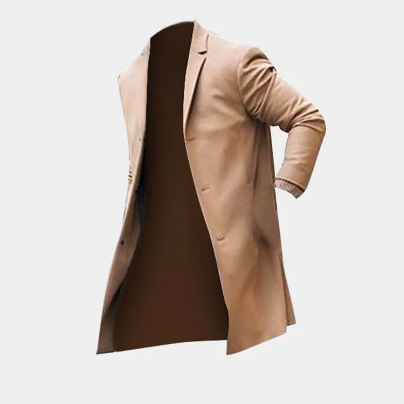 Fashion Winter Men's Trench Long Jackets Coats