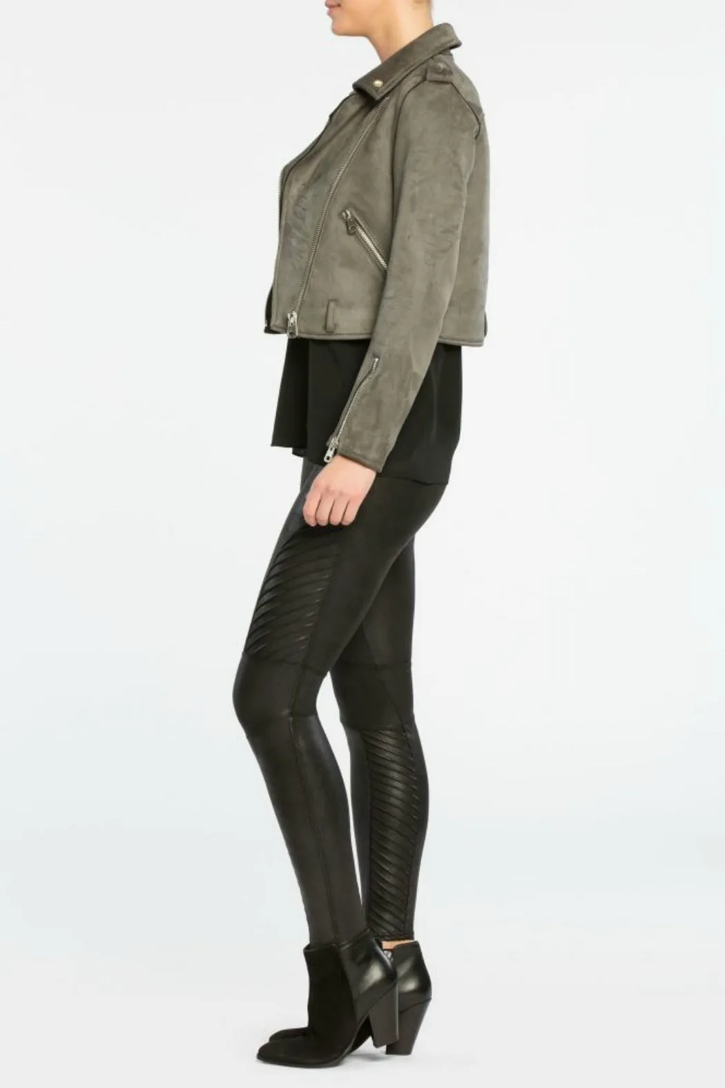 Faux Leather Moto Legging