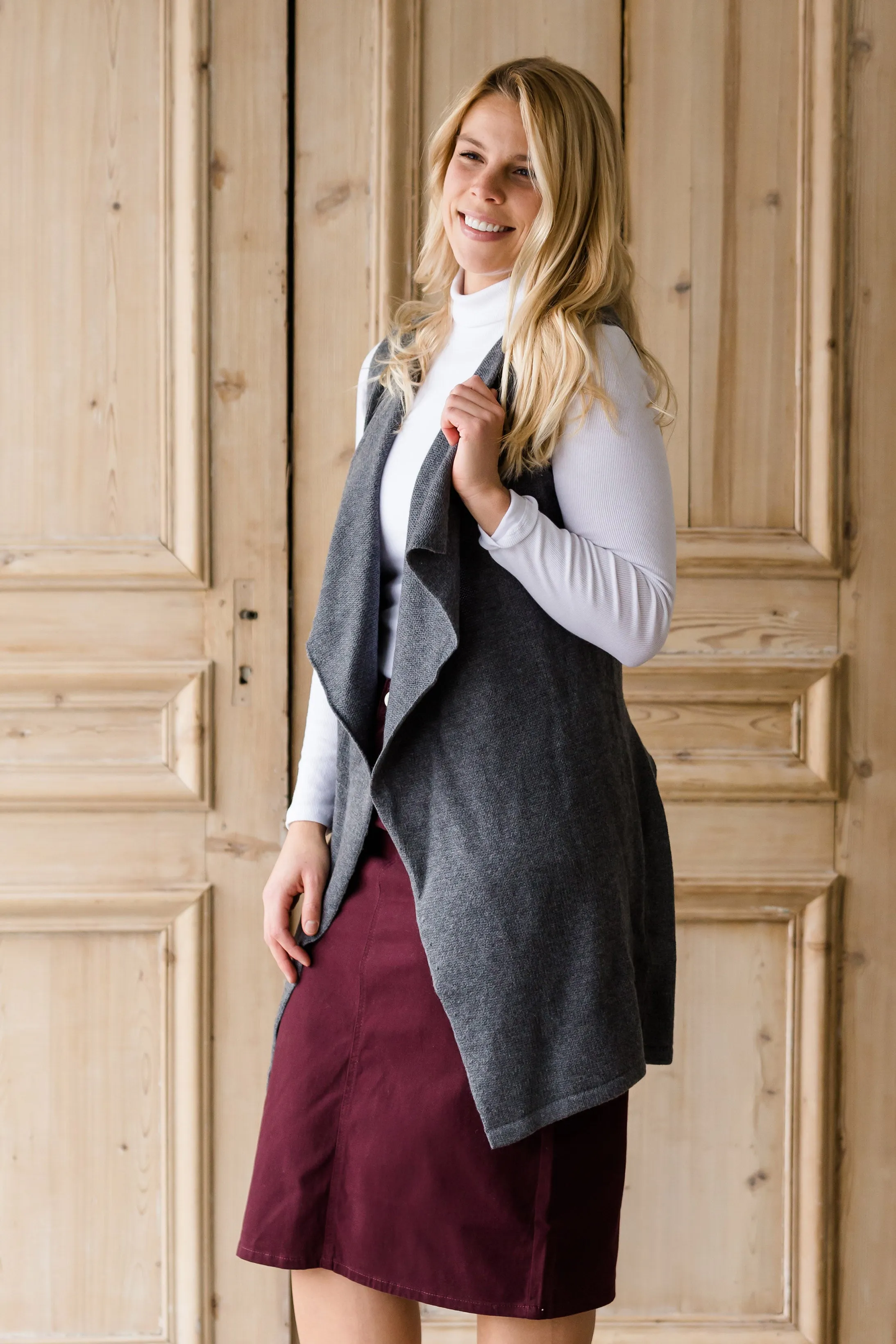 Fly Away Belted Sweater Vest - FINAL SALE