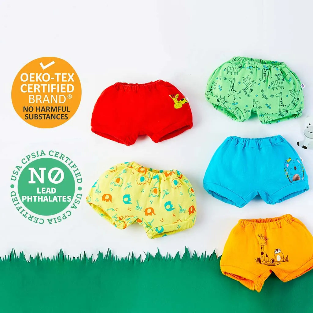 Free Waterproof Cloth Bib with pack of 5 BASIC Bloomers