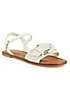 Freemans Leather Weave Buckle Flat Sandals