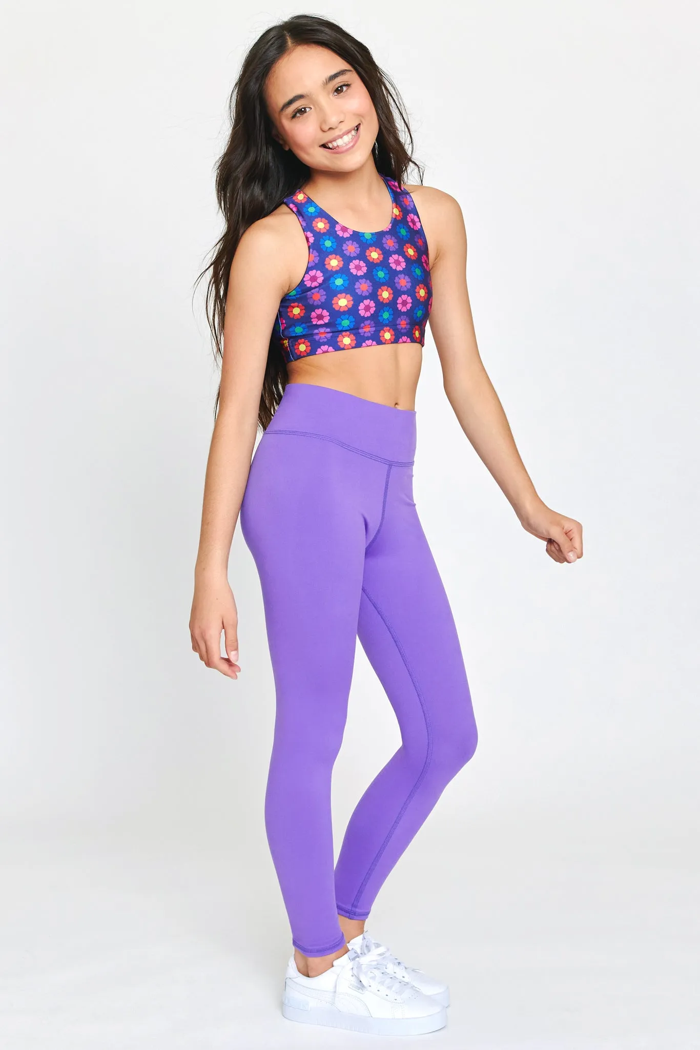 Girls TLC Leggings in Electric Purple