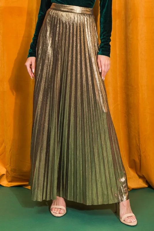 Golden Pleat Skirt