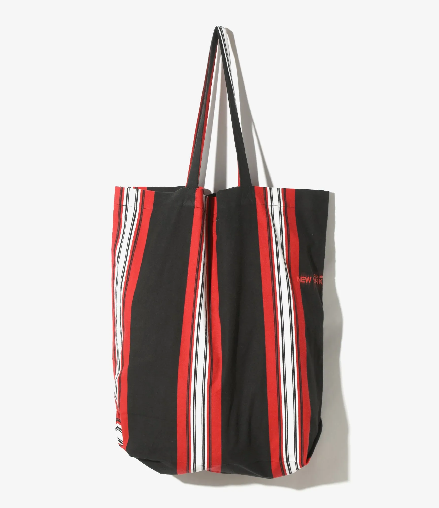 Grocery Bag –Black/Red Striped Flannel