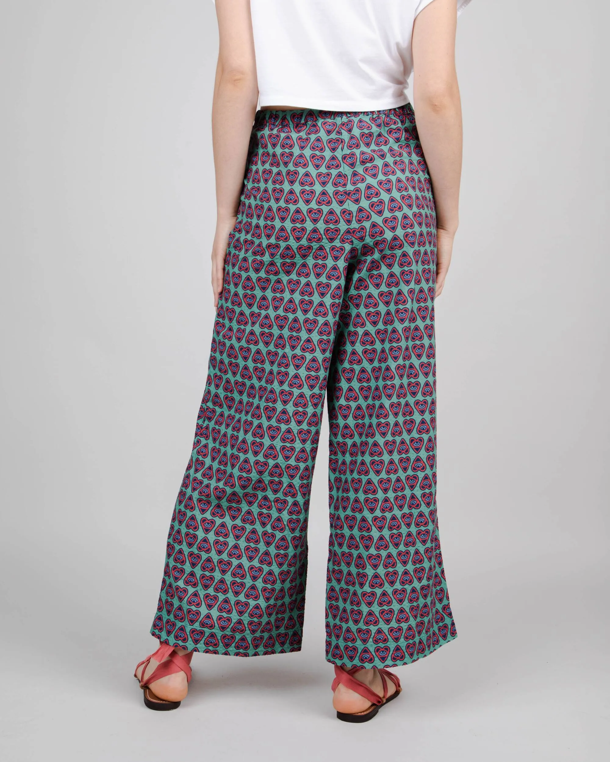 Heart Wide Leg Pant Light Morera