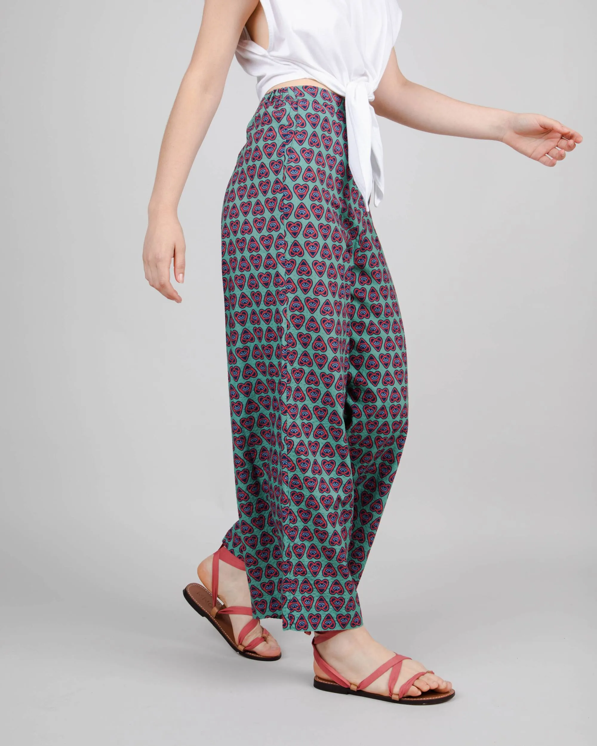 Heart Wide Leg Pant Light Morera