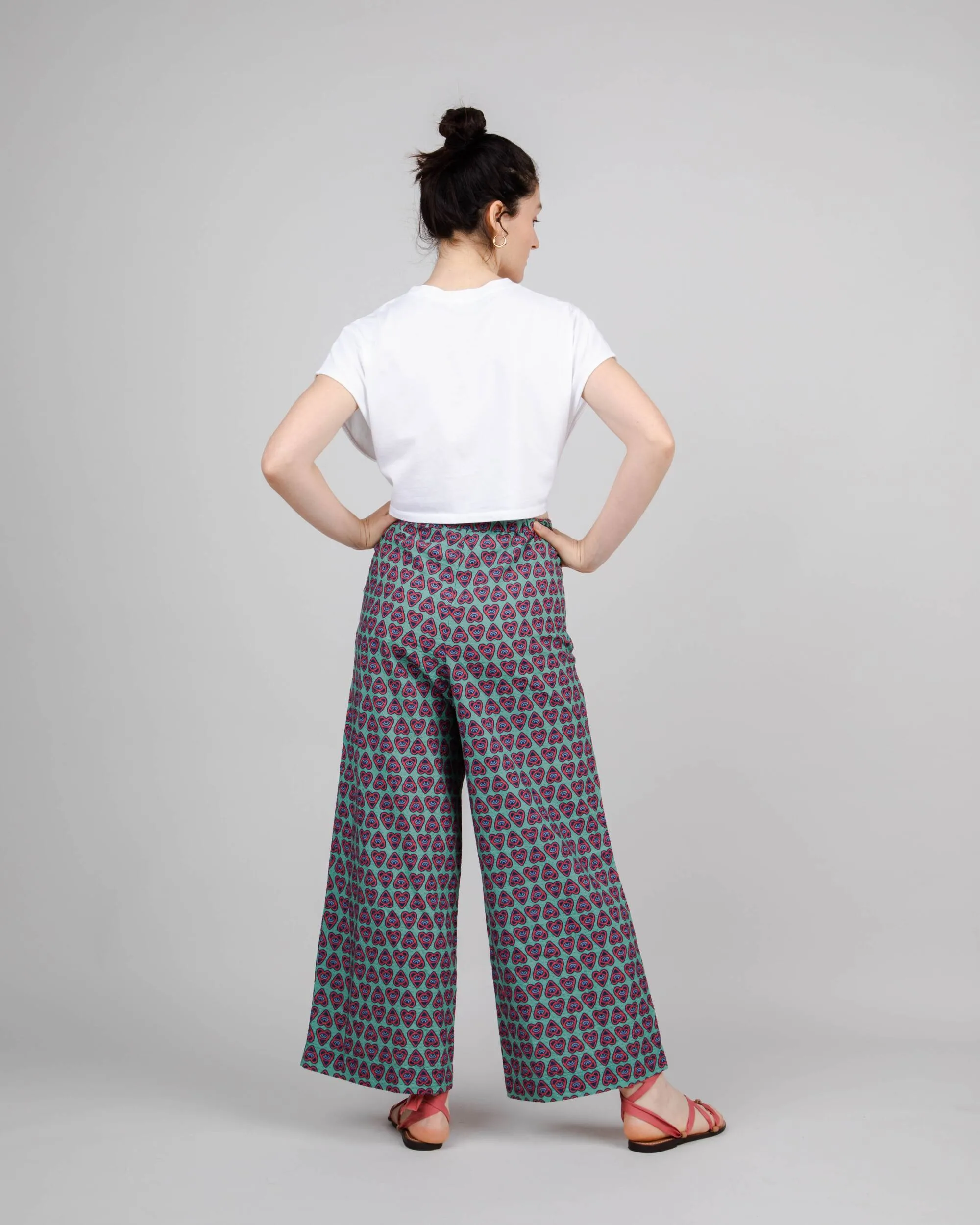 Heart Wide Leg Pant Light Morera